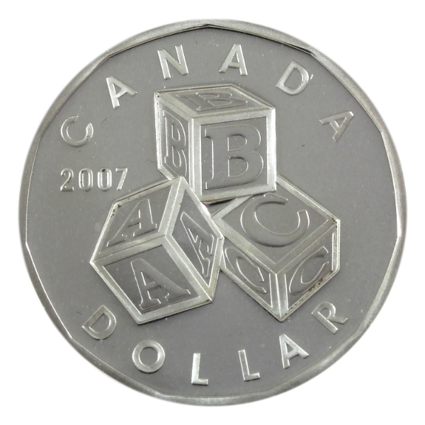 2007 $1 Building Blocks Sterling Silver Dollar ICCS PF67 