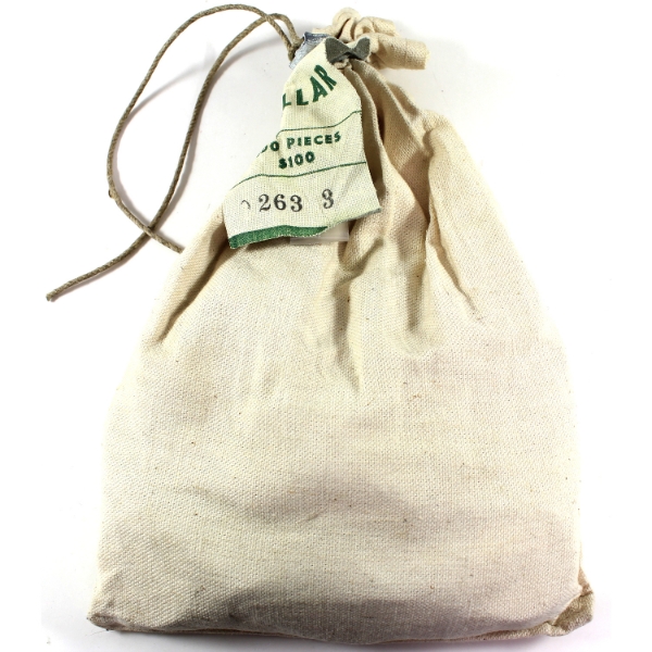100x Canadian Dollars of Unknown Year in Original Fabric Bag w/ Original Clasp & Tag