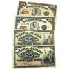 Group Lot of 4x 1900 or 1923 25-cent VG-F to VF Dominion of Canada Banknotes. 4pcs.