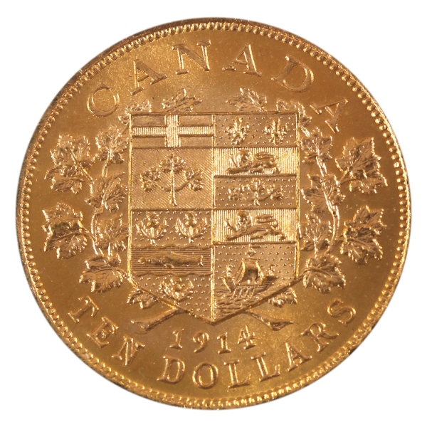 1914 Gold $10 Canada's First Gold Coins - Hand Selected Gold Coin