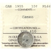 Image 1 : 10-cent 1955 ICCS PL64 Cameo