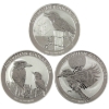 1oz Australia 2016-2018 $1 Kookaburra .9999 Fine Silver Coins. 3pcs. (Tax Exempt)