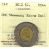 Image 1 : $2 2012 HMS Shannon Extra Sail ICCS MS64