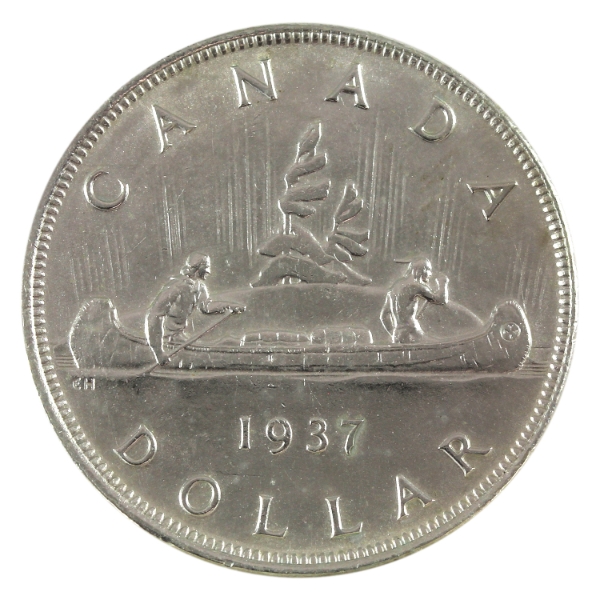 Silver $1 1937 BU (Cleaned)