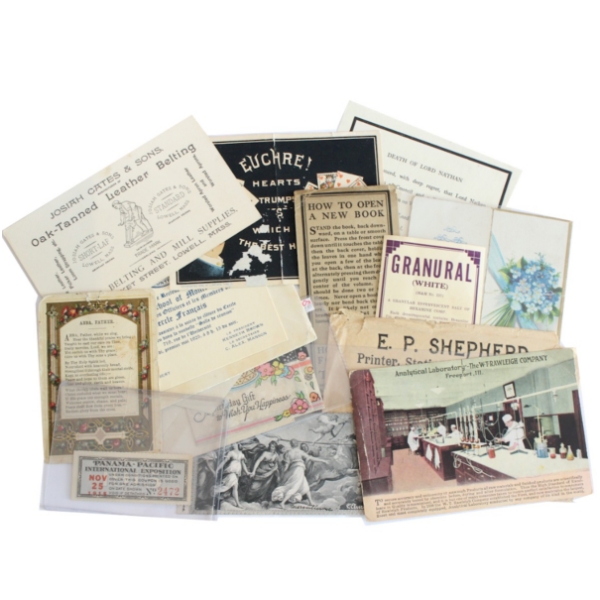 Estate Lot of Antique Ephemera. 13pcs.