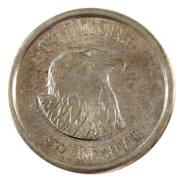 1oz Vintage Bald Eagle .999 Fine Silver Round (Tax Exempt)