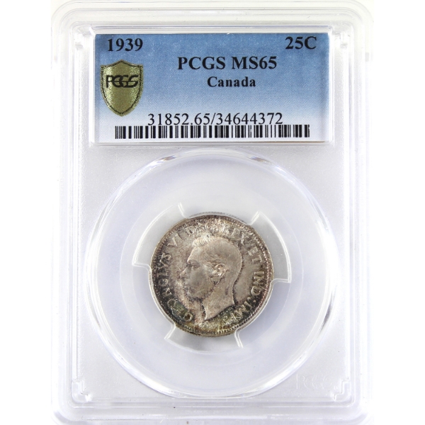 25-cent 1939 PCGS MS65