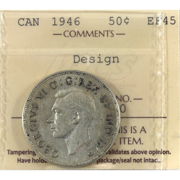 50-cent 1946 Design; Hoof/6 ICCS EF45