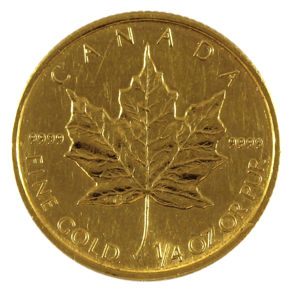 1/4oz 1991 $10 GML .9999 Fine Gold Coin (Tax Exempt)