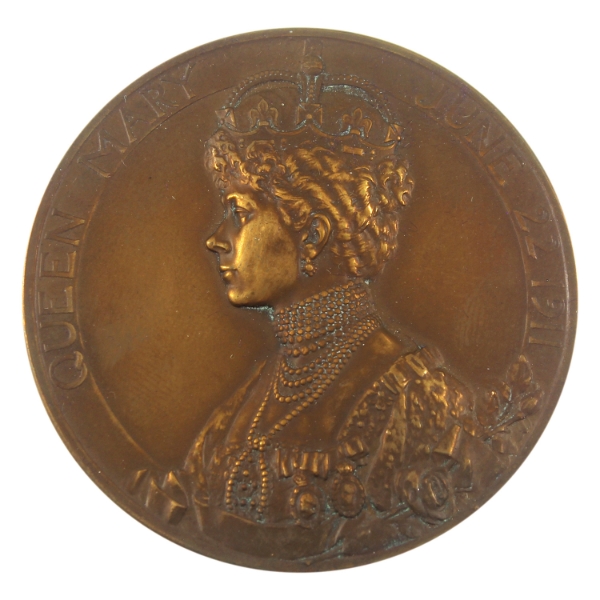 Great Britain 1911 George V Coronation Large Medal (Eimer-1922a) 77.38g, Bronze, 51mm