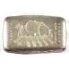 Image 2 : 5oz Monarch Viking Warrior Shield Maiden .999 Fine Silver Bar in Leather Drawstring Bag 
