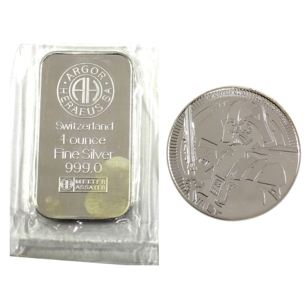 2x 1oz World .999 Fine Silver Bullion. 2pcs. (Tax Exempt)