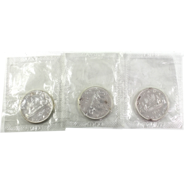 Silver $1 1962 PL (Individually Sealed, Toned). 3pcs.