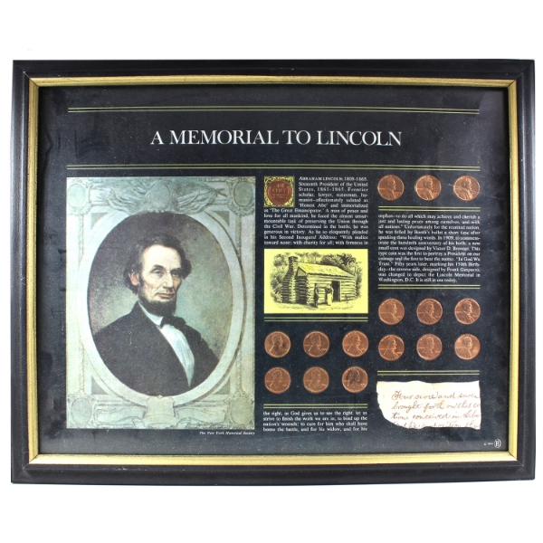 USA A Memorial to Lincoln 16-Coin Collection in Wooden Frame