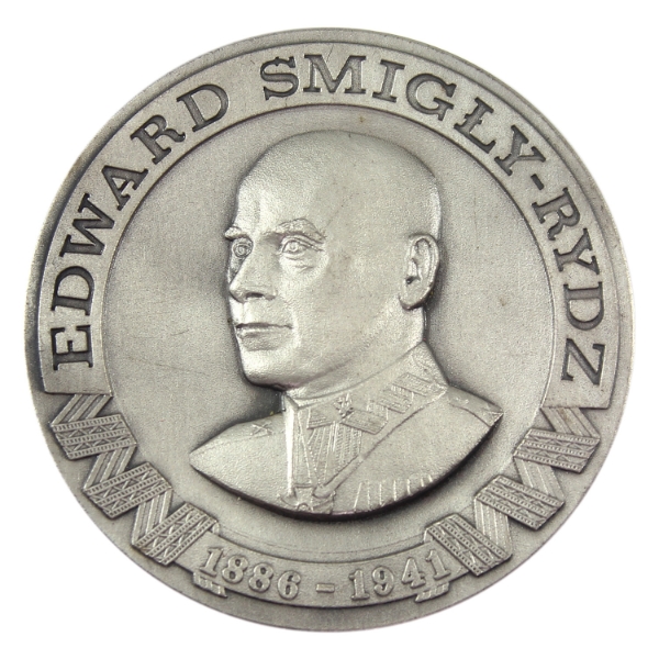 Poland 1974 Emigration Marshal Edward Smigly-Rydz Medal 55.78g-Silver, 51mm (Tax Exempt)