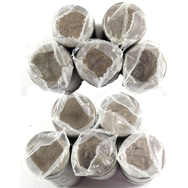 1992 25-cent Provincial Quarter Rolls of 40pcs. 10 Rolls.