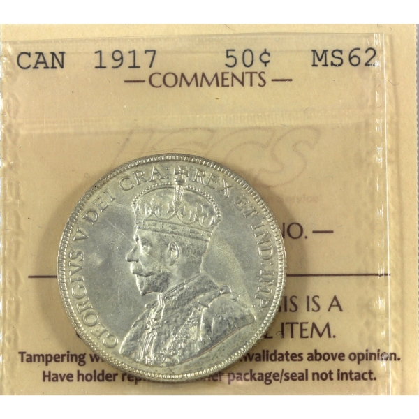 50-cent 1917 ICCS MS62