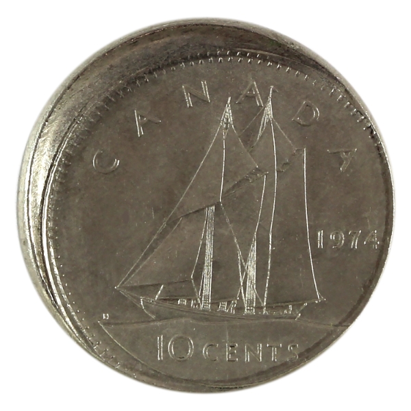 10-cent 1974 Off Struck Ungraded