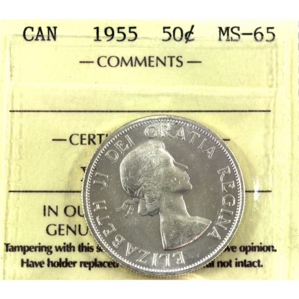 50-cent 1955 ICCS MS65