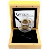 Image 1 : Cook Islands 2013 $5 Imperial Eggs in Cloisonné - Egg in Gold Fine Silver Shaped Coin (Tax Exempt)