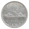 Image 2 : Silver $1 1947 Maple Leaf ICCS MS63