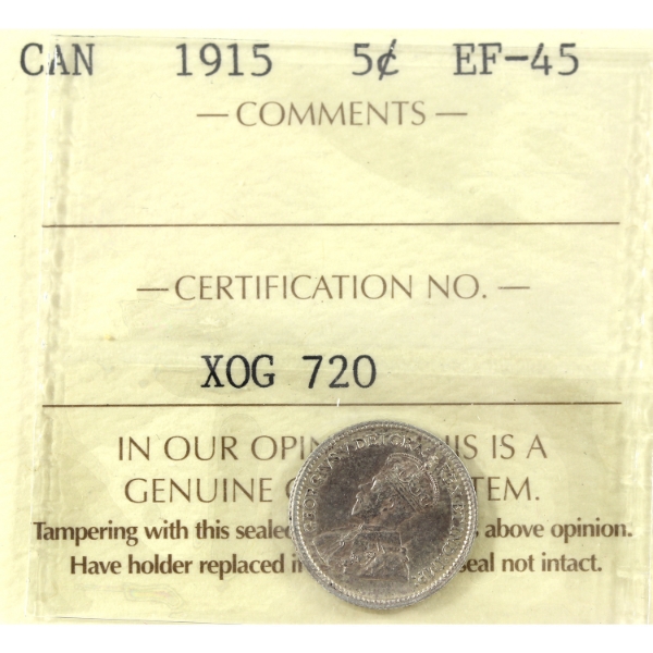 5-cent 1915 ICCS EF45