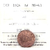 Image 1 : 1-cent 1924 ICCS MS63 Red. Attractive Semi Key Date Issue. Nice full strike details