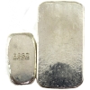 Image 2 : 2oz & 1/2oz Rocky Shore Silver Company Skull & Crossbones .999 Fine Silver Bars. 2pcs (Tax Exempt)