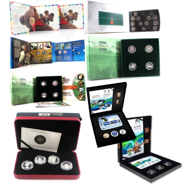 Bulk Collection of 1996-2010 Mixed Denomination Coin Sets. 9 Sets.