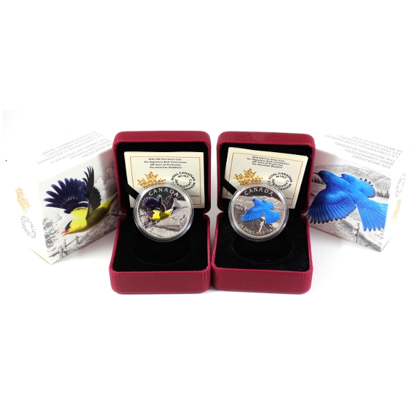 2016 $20 The Migratory Birds Convention- The Mountain Bluebird & The American Goldfinch. 2pcs.