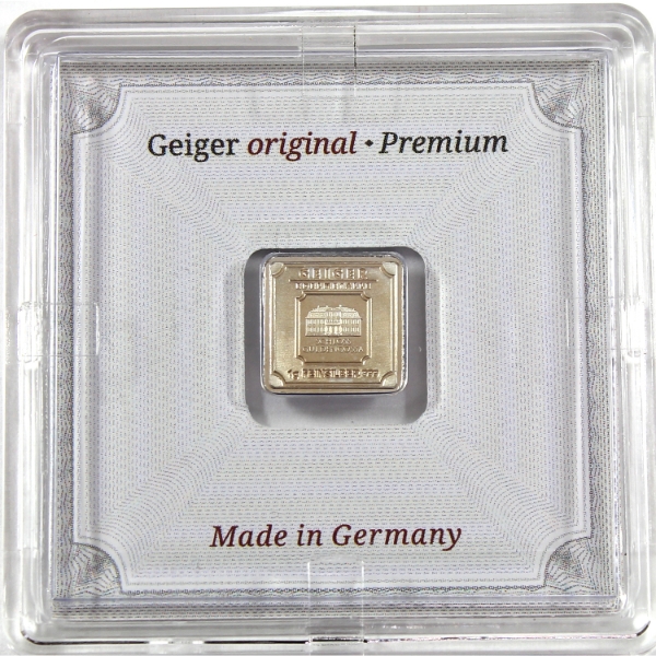 1g Geiger Edemetalle .999 Fine Silver Bar (Tax Exempt)