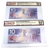 Image 1 : BC-68aA 2005 & BC-63bA 2001 $10 Replacement BCS CUNC64 Original Notes. 2pcs.