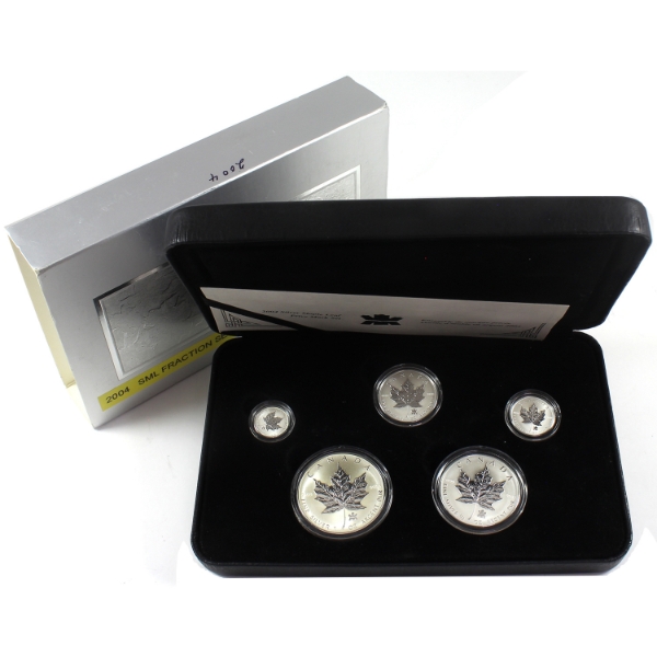 2004 RCM Privy Mark Silver Maple Leaf Fractional Set (Tax Exempt)
