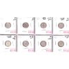 Image 1 : Lot of 8x Silver 5-cent 1904-1913 VG to AU-UNC. 8pcs