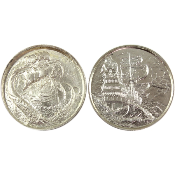 2x 2oz Elemental Mint Privateer Series .999 Fine Silver Rounds. 2pcs. (Tax Exempt)
