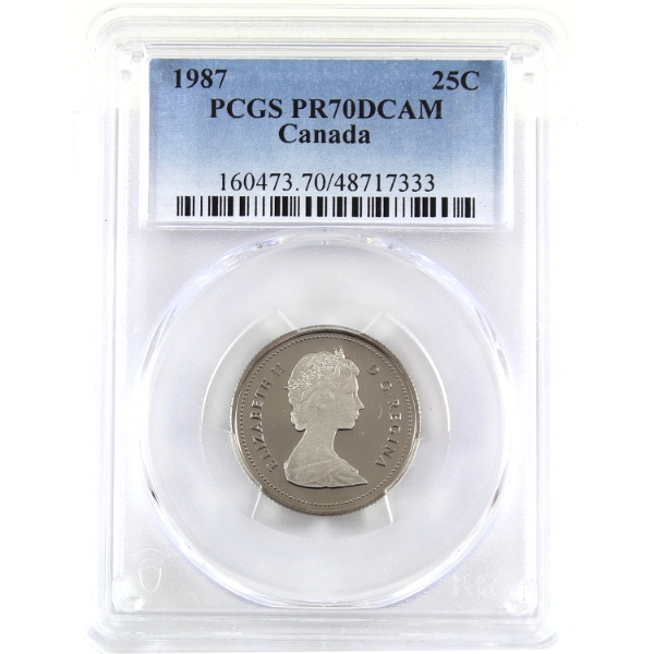 25-cent 1987 PCGS PR70 DCAM 