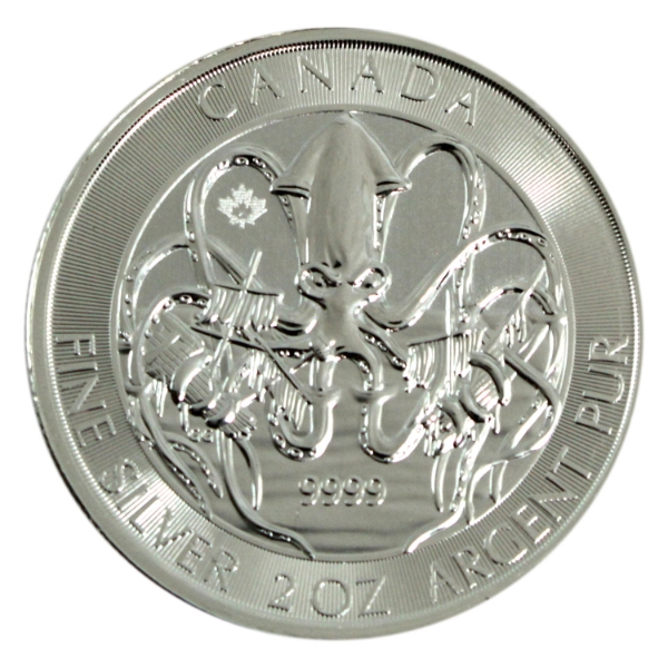 2oz 2020 $10 Creatures of the North: The Kraken .9999 Fine Silver Coin (Tax Exempt)