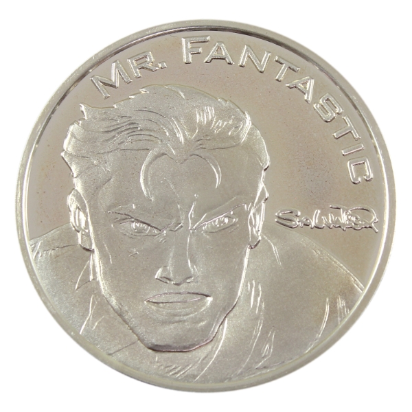 1oz Highland Mint 1998 Marvel Comics Fantastic Four- Mr. Fantastic .999 Fine Silver Round