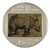 Image 2 : Cook Islands Silver 2013 $5 Albrecht Durer Rhinoceros Old Master Prints w/ Etched Copper Inlay