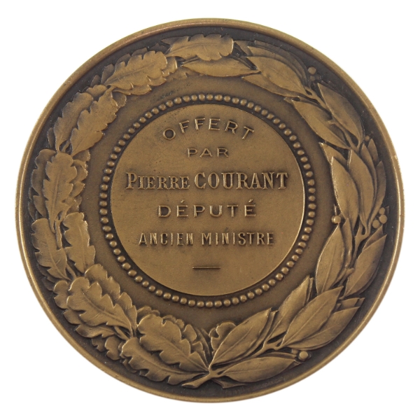 France N.D. Pierre Courant Former Minister Medal 60.15g-Bronze, 50.5mm