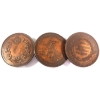 Image 1 : Lot of 3x Electrotype Medals for Display w/ Mounting Posts on Rear. 3pcs