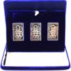 Image 1 : 1976 Montreal Olympics Fine Silver 3-Piece Stamp Set in Velvet Display Case w/ COA (Tax Exempt)