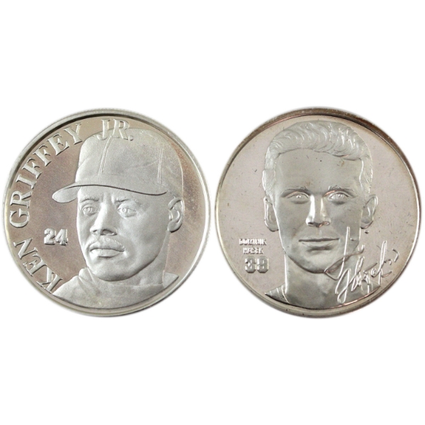 2x 1oz Highland Mint NHL/MLB .999 Silver Rounds. 2pcs. (Tax Exempt)