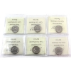 Image 2 : 5-cent 1968, 1971, 1974, 1975, 1976 & 1980 ICCS MS65. 6pcs.