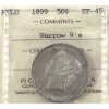 Image 1 : Newfoundland 50-cent 1899 Narrow 9's ICCS EF45