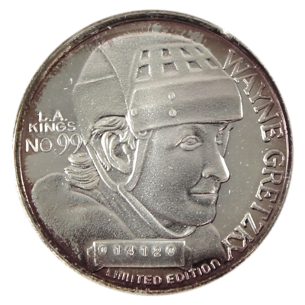 1oz All Time NHL Leading Scorers- Wayne Gretzky .999 Fine Silver Round (Tax Exempt)