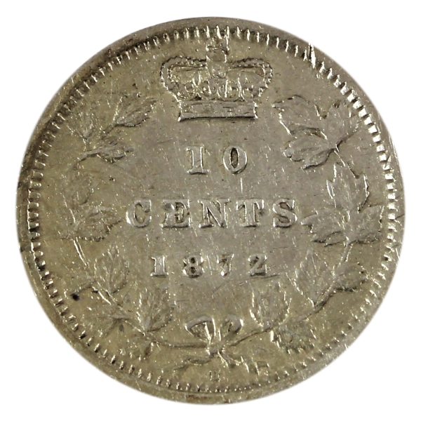 10-cent 1872H VF-EF (Impaired)