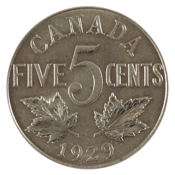 5-cent 1929 UNC+