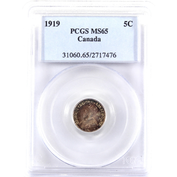 5-cent 1919 PCGS MS65