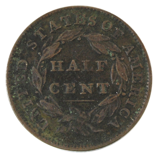 USA 1832 Classic Head Half Cent EF (Corrosion)